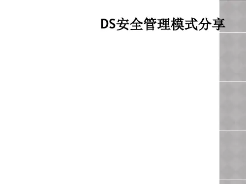 DS安全管理模式分享