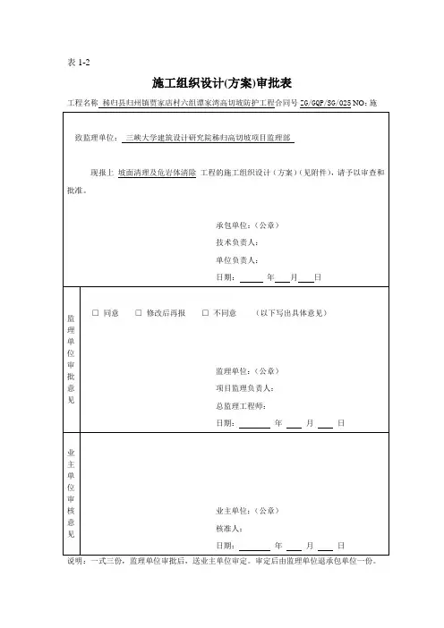 坡面清理施工方案