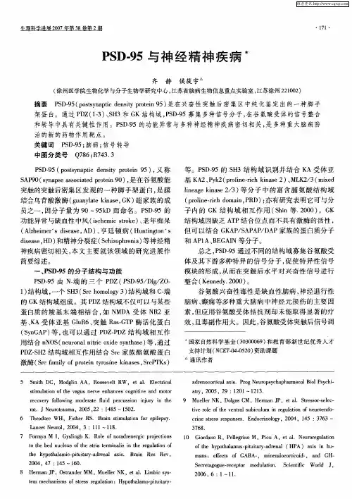 PSD-95与神经精神疾病