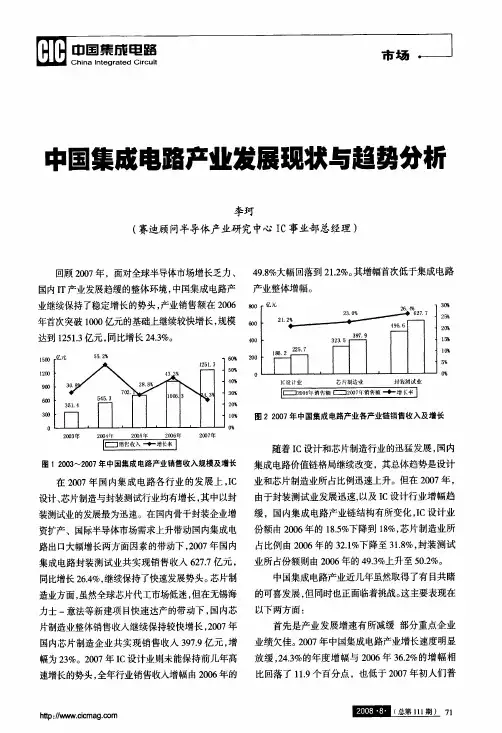 中国集成电路产业发展现状与趋势分析
