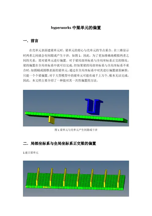 hyperworks中梁单元的偏置