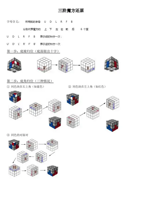 三阶魔方公式