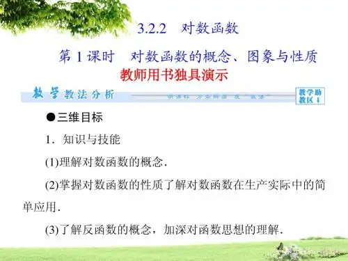 苏教版必修一第3章-指数函数、对数函数和幂函数3.2.2第1课时+48张