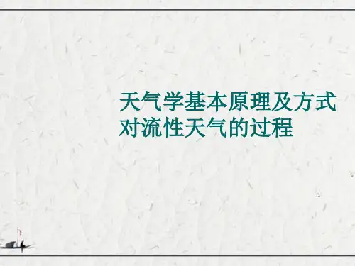 天气学基本原理及方式对流性天气的过程