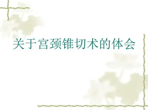 宫颈锥切术体会 图文