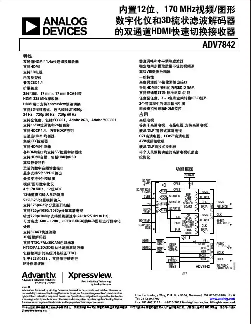 ADV7842_cn(HDMI接口芯片)