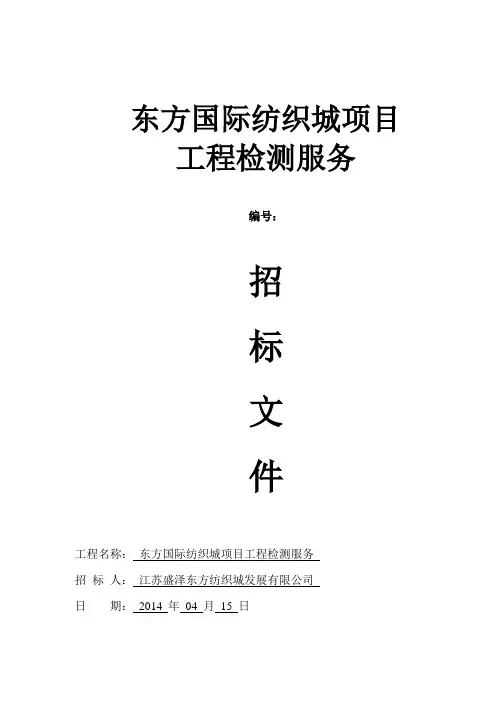 工程检测服务招标文件 2