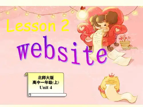 高中英语 Unit4《Cyberspace》lesson2 Websites课件3 北师大版必修2