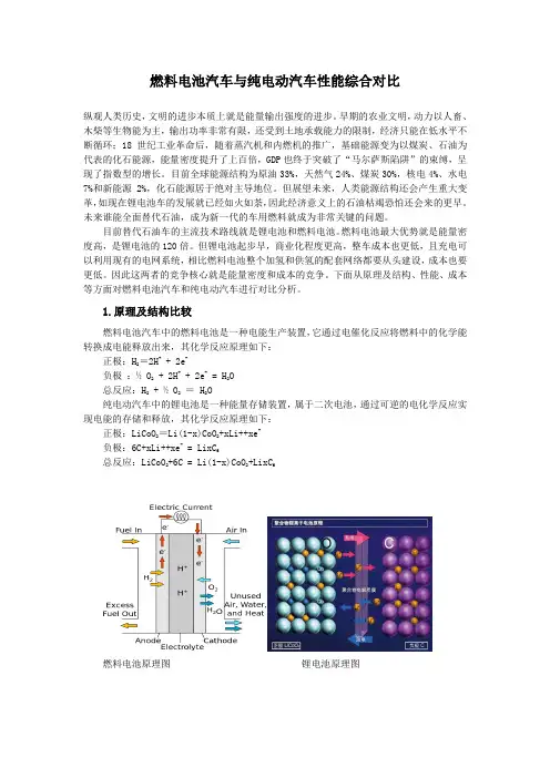 燃料与电动汽车性能分析比较