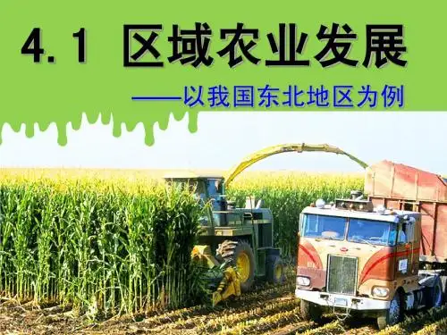 4.1区域农业发展—做好