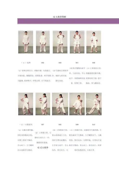 42式太极拳图解教程和动作要领说明