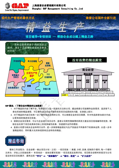 精益项目辅导和精益生产工具培训