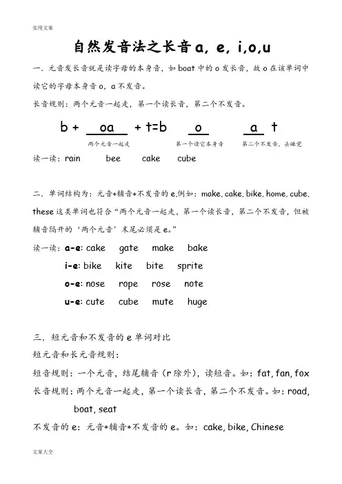 自然拼读法2-长元音a,e,i,o,u