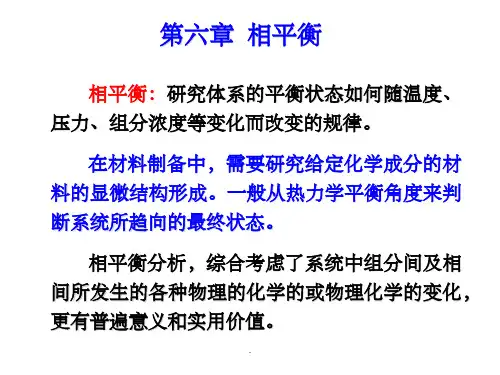 第6章 相平衡(一二元系统)