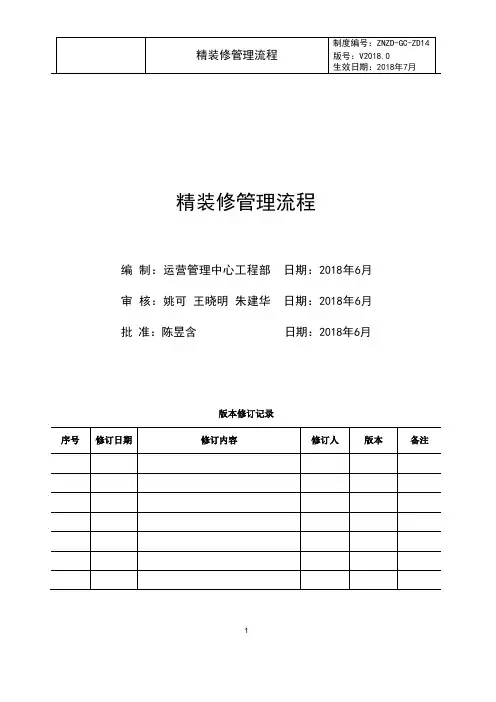 精装修管理流程