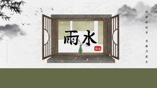 雨水节气通用PPT模板