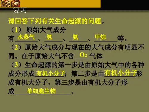人教版初中八年级生物下册第三章第二节生物进化的历程课件PPT