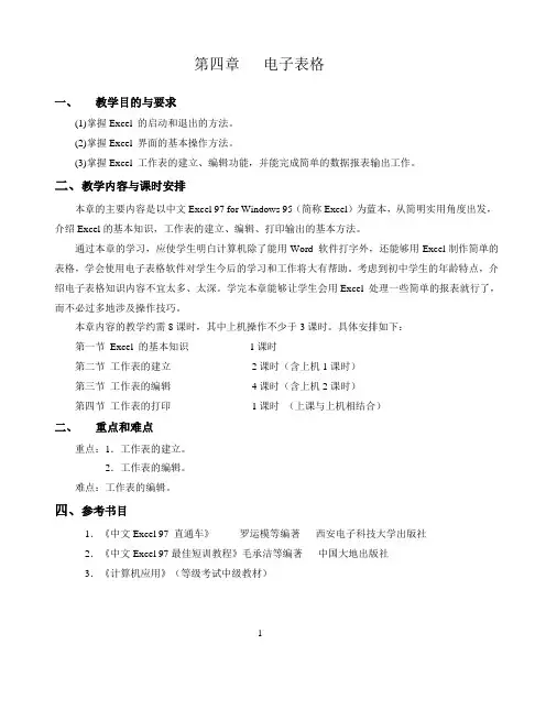 EXCEL电子表格
