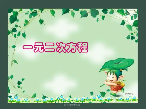 人教版初三数学上册一元二次方程.1《一元二次方程》课件(人教新课标九年级上)