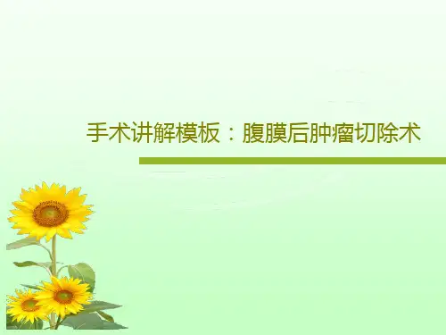 手术讲解模板：腹膜后肿瘤切除术84页PPT