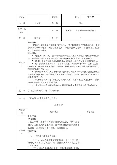 凡尔赛华盛顿体系