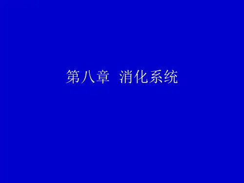 第8章消化系统的结构与功能