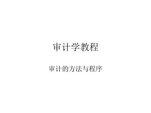 审计的方法与程序
