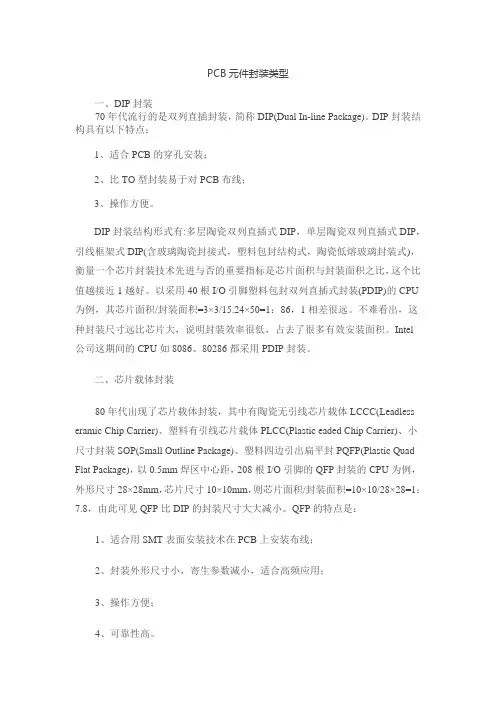 PCB元件封装类型