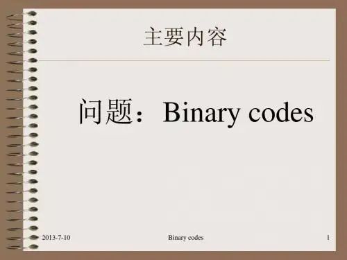 Binary Codes