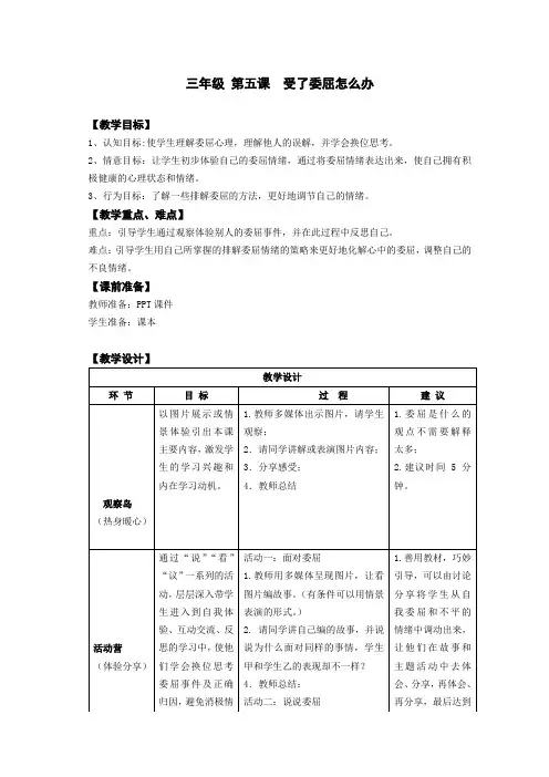 受了委屈怎么办
