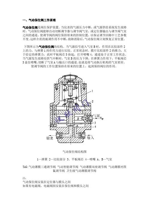 气动保位阀工作原理