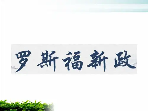 部编版九年级下册第13课 罗斯福新政