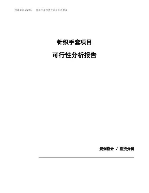 针织手套项目可行性分析报告(模板参考范文)