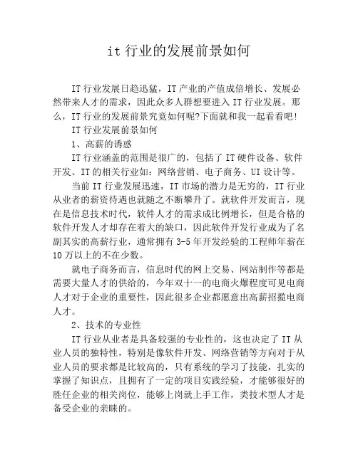 it行业的发展前景如何