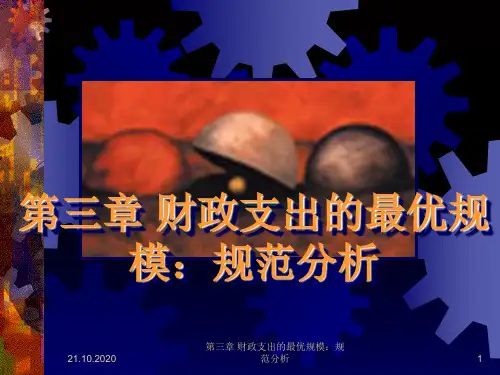 第03章 财政支出的最优规模规范分析精品PPT课件