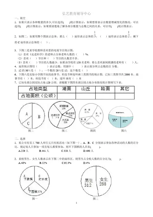 (完整版)六年级上册数学扇形统计图练习题