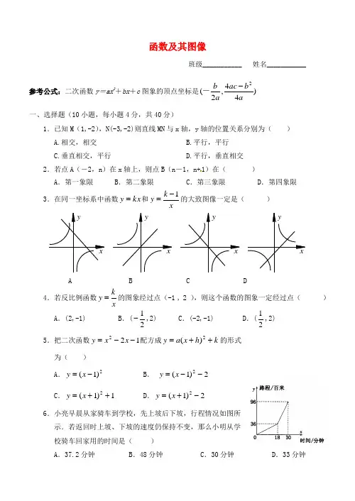 2017年秋季新版浙教版九年级上学期1.2、二次函数的图象同步练习2