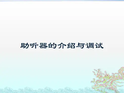 助听器介绍与调试