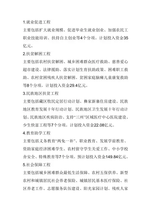 十大民生工程