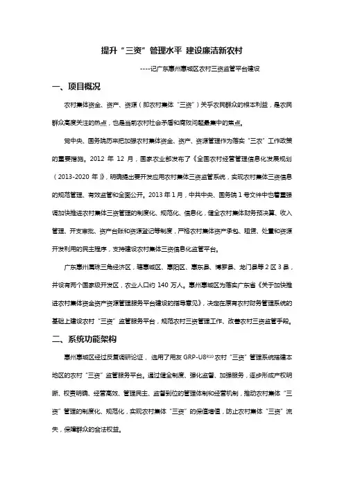 典型案例广东惠州农村三资