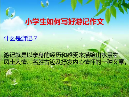 小学生如何写好游记作文