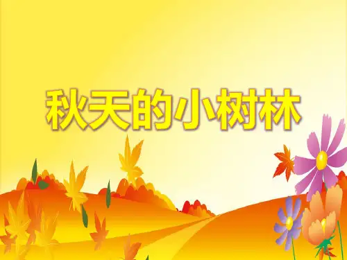 幼儿园课件大班美术《秋天的小树林》ppt课件