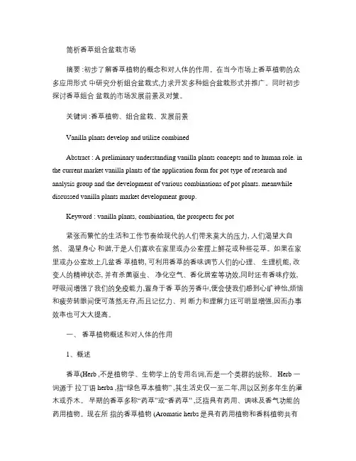 简析香草组合盆栽市场.