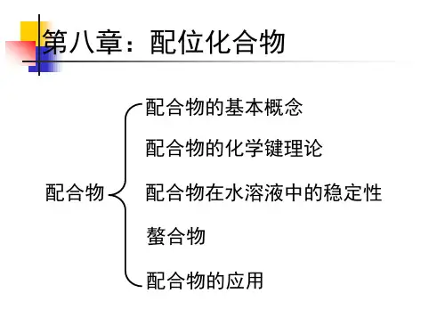 无机化学第八章 配合物