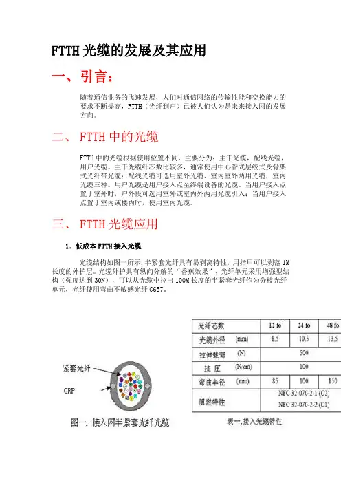 FTTH光缆及应用