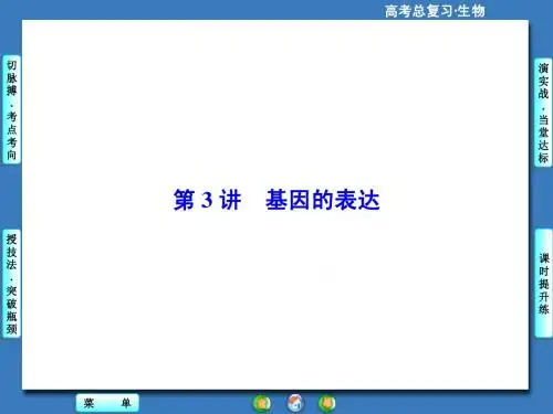 【高考总动员】2016届高三生物一轮复习课件：必修2-第2单元-第3讲 基因的表达