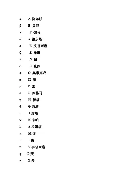 希腊字母表