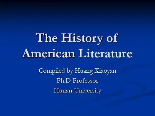 The History of AmericanLiterature