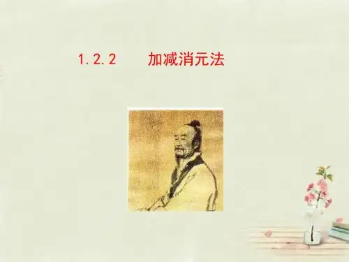 【湘教版】七年级数学下册：1.2.2《加减消元法》ppt课件
