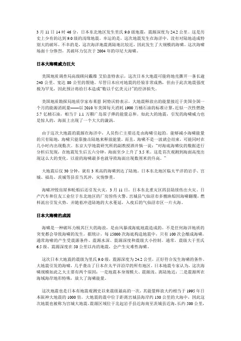 3.11日本大海啸